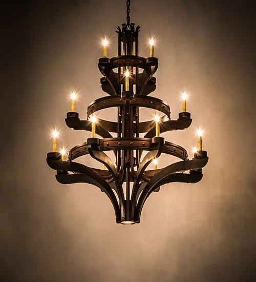 48"W Castilla 16 LT Three Tier Chandelier