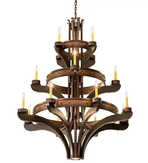 48"W Castilla 16 LT Three Tier Chandelier - Image 2