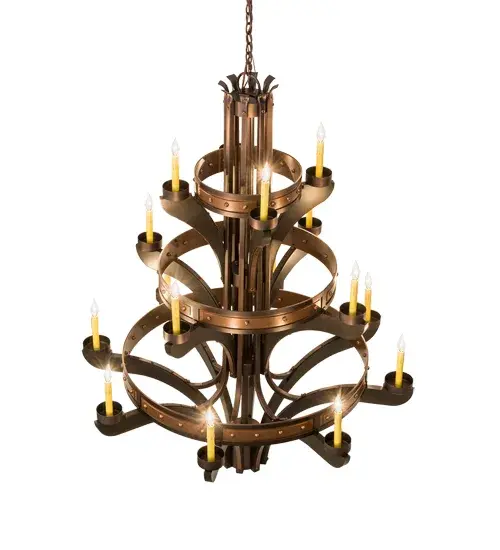 48"W Castilla 16 LT Three Tier Chandelier - Image 4