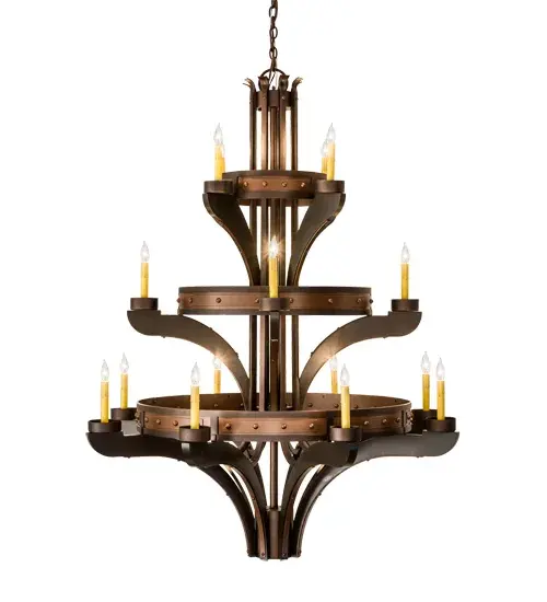 48"W Castilla 16 LT Three Tier Chandelier - Image 5