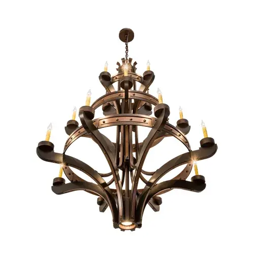 48"W Castilla 16 LT Three Tier Chandelier - Image 6