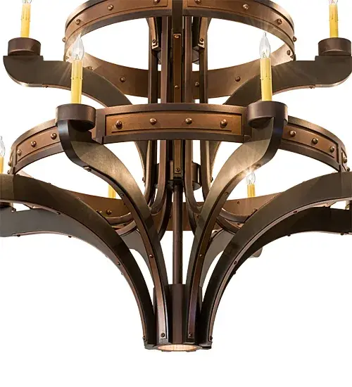 48"W Castilla 16 LT Three Tier Chandelier - Image 8