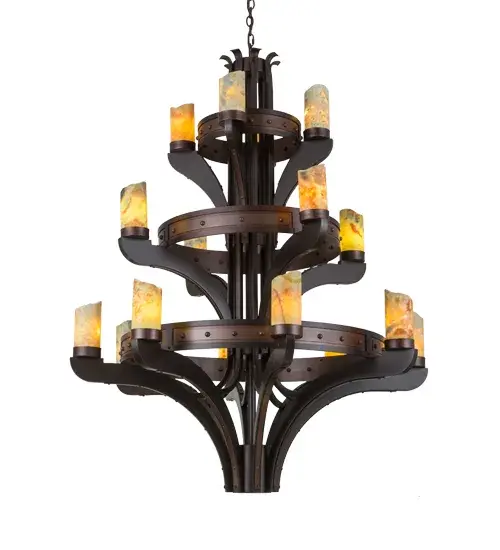 48" Wide Castilla Jadestone 16 Light Three Tier Chandelier - Image 2