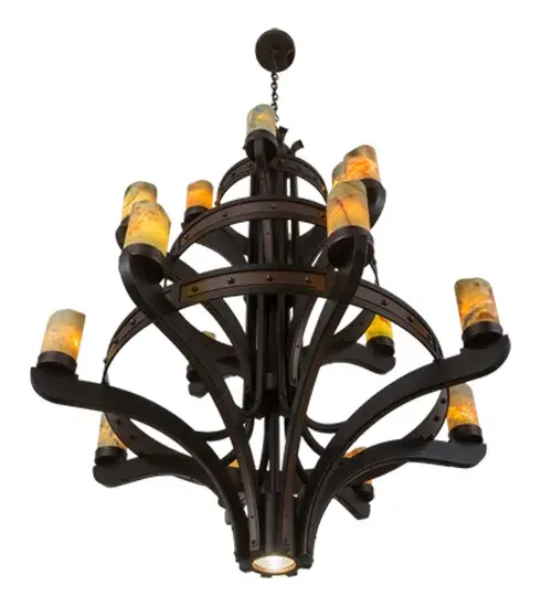 48" Wide Castilla Jadestone 16 Light Three Tier Chandelier - Image 6