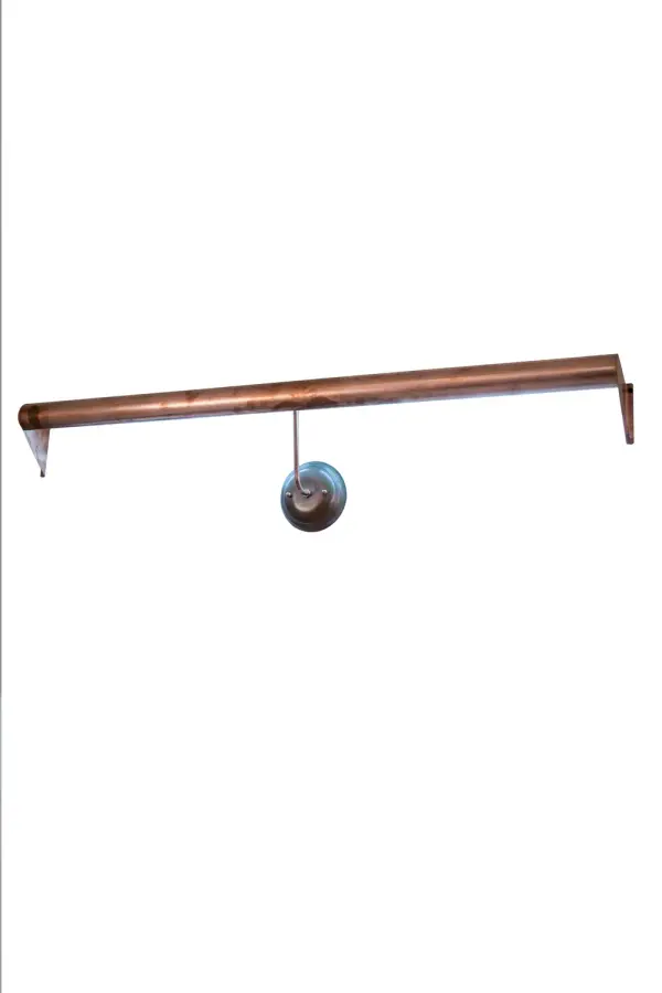 A clean sleek cylindrical wall sconce. Barwick delivers beautiful ambient wall lighting with Integral LEDs for energy efficiency and long life. This unique wall luminaire is hand finished in Raw Copper for an authentic look. Custom crafted by artisans in our 180,000 square foot manufacturing facility in Yorkville, New York. Custom sizes, designs, colors available. Dimmable energy efficient lamping options offered. UL and cUL listed for dry and damp locations. Collection: Barwick Finish: Raw Copper Glass: White,Black Width: 46.00" Height: 10.50" Length: 4.25" Weight: 5.50 lb Extension from Wall: 4.25" Number of Bulbs: 8 Maximum Wattage: 40.00 W Bulb Type: STRIP Bulb Base: INTEGRAL Light Source: LED Color Temperature: 3000 K Material: Steel Country of Origin: USA Safety Listing: Wet Safety Rating: Wet LED