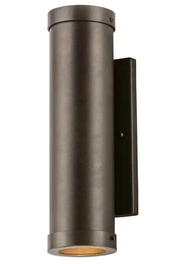This stunning wall fixture features a telescopically shaped frame and hardware offered in an Exterior Oil Rubbed Bronze finish. The sleek luminaire is enhanced with a Clear Glass bottom diffuser that is perfect for downlighting in interior and exterior locations; including outdoor walls and facades. The Cilindro Hayden Wall Sconce is included in our American-made; American-designed; handcrafted Modern Lighting Collection and manufactured in Yorkville; New York. The fixture is UL and cUL listed for dry; damp; and wet locations.