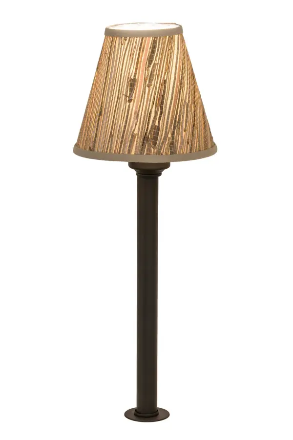 Style and function merge in this handsome Tobago Bar Top lamp. The shade features Natural colored Grass Cloth and is complemented with a sturdy base which is designed to be mounted to a bar or tabletop and is featured in a Oil Rubbed Bronze finish. Handcrafted in the USA, this lamp is available in custom sizes, styles and finishes, and with dimmable energy efficient lamping. This fixture is UL and cUL listed for dry locations. Collection: Tobago Finish: Oil Rubbed Bronze Glass: Oil Rubbed Bronze Width: 6.00" Height: 17.00" Length: 6.00" Weight: 1.50 lb Number of Bulbs: 1 Maximum Wattage: 60.00 W Bulb Type: A15 Bulb Base: E26 Material: Steel Country of Origin: USA Safety Listing: Dry Safety Rating: Dry