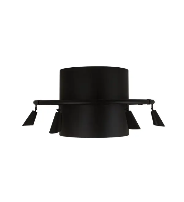 The perfect fixture for nearly any sized column. This architecturally styled, custom designed column-surround light system features a sturdy ring frame designed with six luminaires to wash walls and facades in exterior and interior settings. Finished in Old Wrought Iron and specially coated to prevent corrosion in harsh environments. 6 cone shape fixtures feature a complementary powder coat with Transparent Gold finish in the interior. Overall height adjusts from 5 to 12 inches and width ranges from 45 to 60 inches as the shades adjust in the field. Designed by Karen Hanlon. Column not included. Produced in our 180,000 sq ft manufacturing facility in Yorkville, NY. UL and cUL listed for dry and damp locations. Collection: Column-Surround Finish: Old Wrought Iron/Transparent Gold Width: 45.00" Height: 4.50" Length: 45.00" Weight: 28.00 lb Number of Bulbs: 6 Maximum Wattage: 50.00 W Bulb Type: MR16 Bulb Base: E26 Material: Steel Country of Origin: USA Safety Rating: Wet