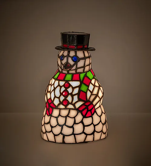 8" High Snowman Accent Lamp