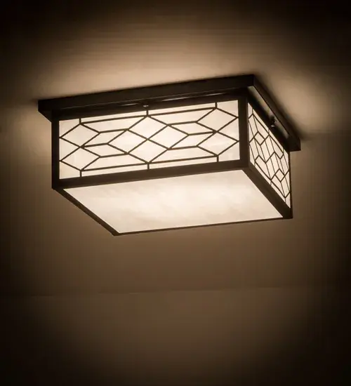 The Seneca Ponte Flushmount combines handsome Craftsman styling with an elegant luxurious design. This Solid Brass ceiling fixture features White Art Glass which is complemented with matching bottom diffuser. The decorative accents and hardware are featured in a Craftsman Brown finish. This handsome fixture is Domestically produced in our 180;000 square foot US manufacturing facility in Yorkville; NY. The Build Your Own lighting series offers fully configurable combinations of lantern styles; functions; fixture sizes and metal finishes to meet your lighting needs. UL and cUL listed for dry and damp locations.