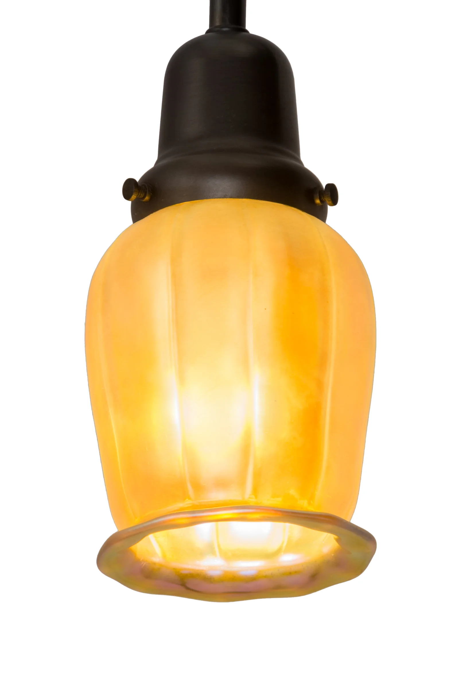 Revival Chelsea Favrile One Light Pendant in Craftsman Brown