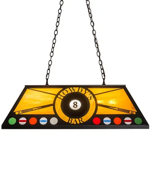 39" Long 8 Ball Personalized Howdy's Bar Oblong Pendant - Image 5
