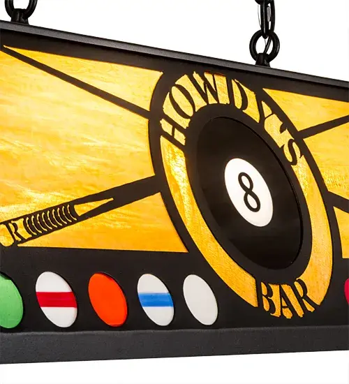 39" Long 8 Ball Personalized Howdy's Bar Oblong Pendant - Image 9