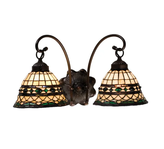 18"W Tiffany Roman 2 LT Wall Sconce