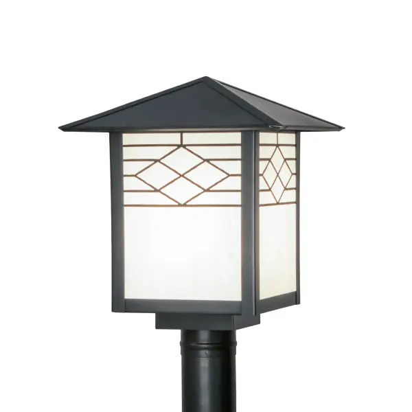 The Seneca Ponte Post Mount combines handsome Craftsman styling with an elegant luxurious design. This indoor/outdoor post mount features White Art Glass which is complemented with a Solid Brass frame; decorative accents; and hardware in a Craftsman Brown finish. The fixture is perfect to illuminate columns; posts; and decks in residential; hospitality and commercial settings. This stunning fixture is handcrafted by skilled artisans in our 180;000 square foot manufacturing facility. Custom sizes; styles; and finishes; as well as dimmable energy efficient lamping options; are available. UL and cUL listed for dry; damp and wet locations.