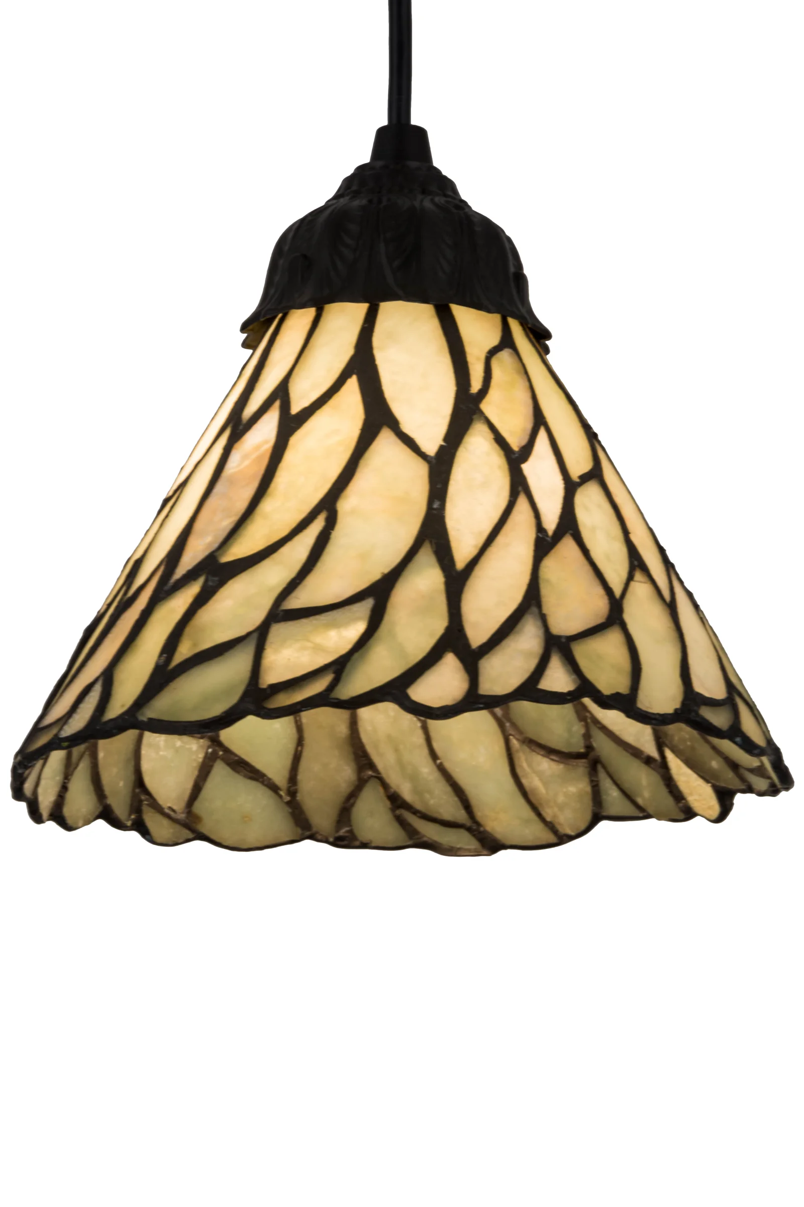 Jadestone One Light Pendant in Textured Black