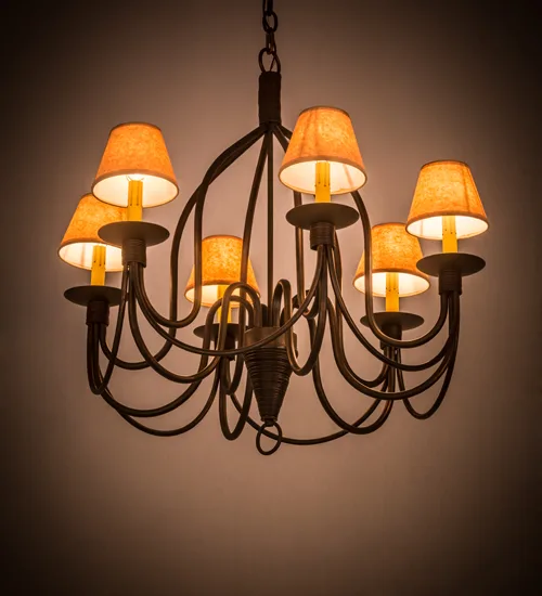 30"W Bell 6 LT Chandelier