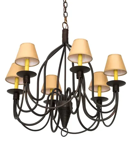 30"W Bell 6 LT Chandelier - Image 3