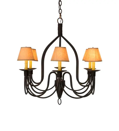 30"W Bell 6 LT Chandelier - Image 5