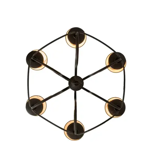 30"W Bell 6 LT Chandelier - Image 7