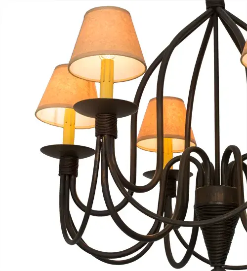 30"W Bell 6 LT Chandelier - Image 8