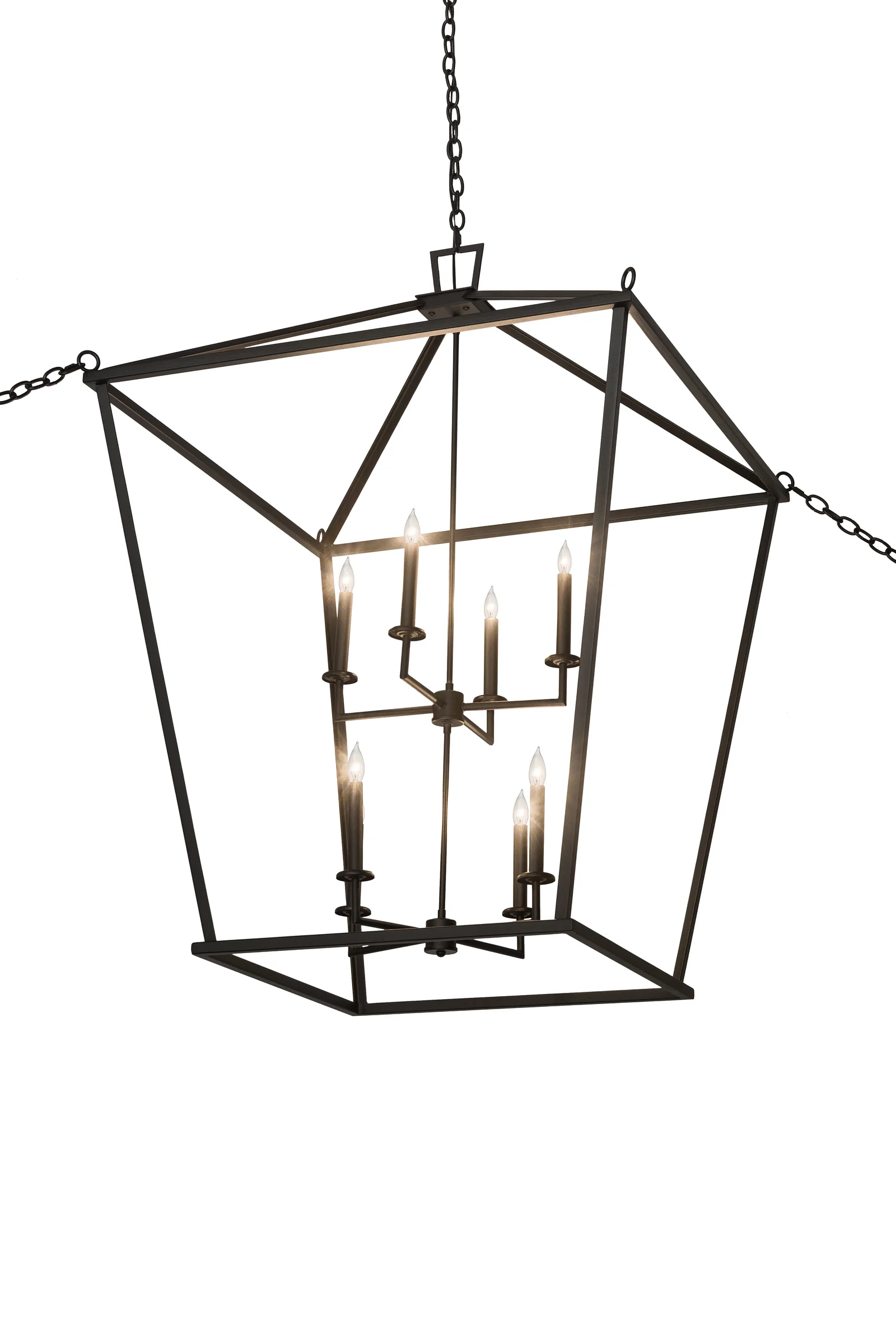 Kitzi Eight Light Pendant in Textured Black