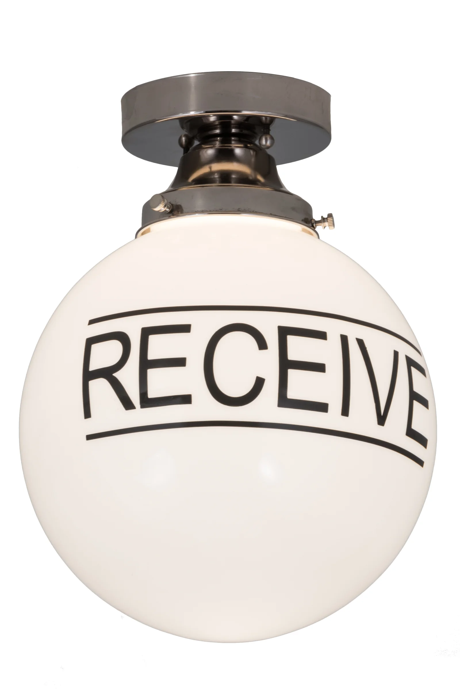 10" Wide Personalized "Receive" Deli Orb Flushmount