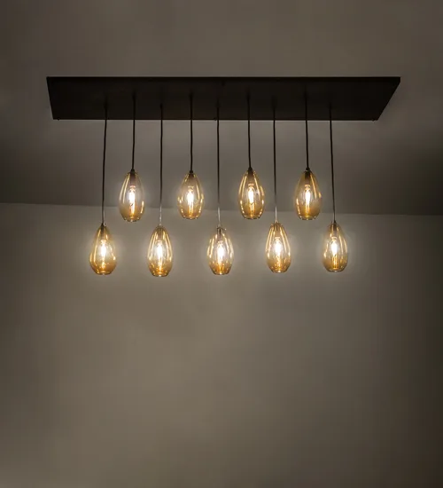 54"L Raquel 9 LT Cascading Pendant
