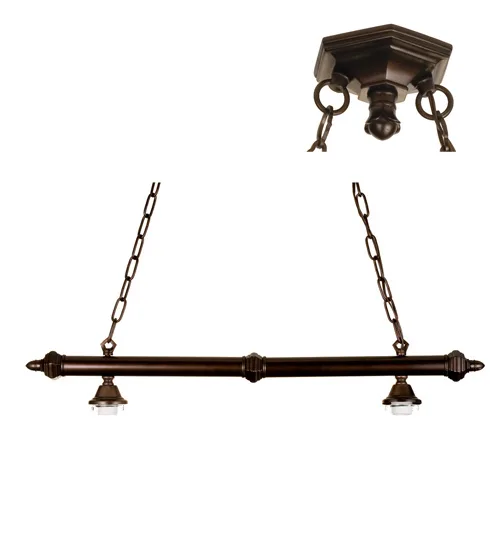 32" Long Oblong 2 Light Pendant Hardware