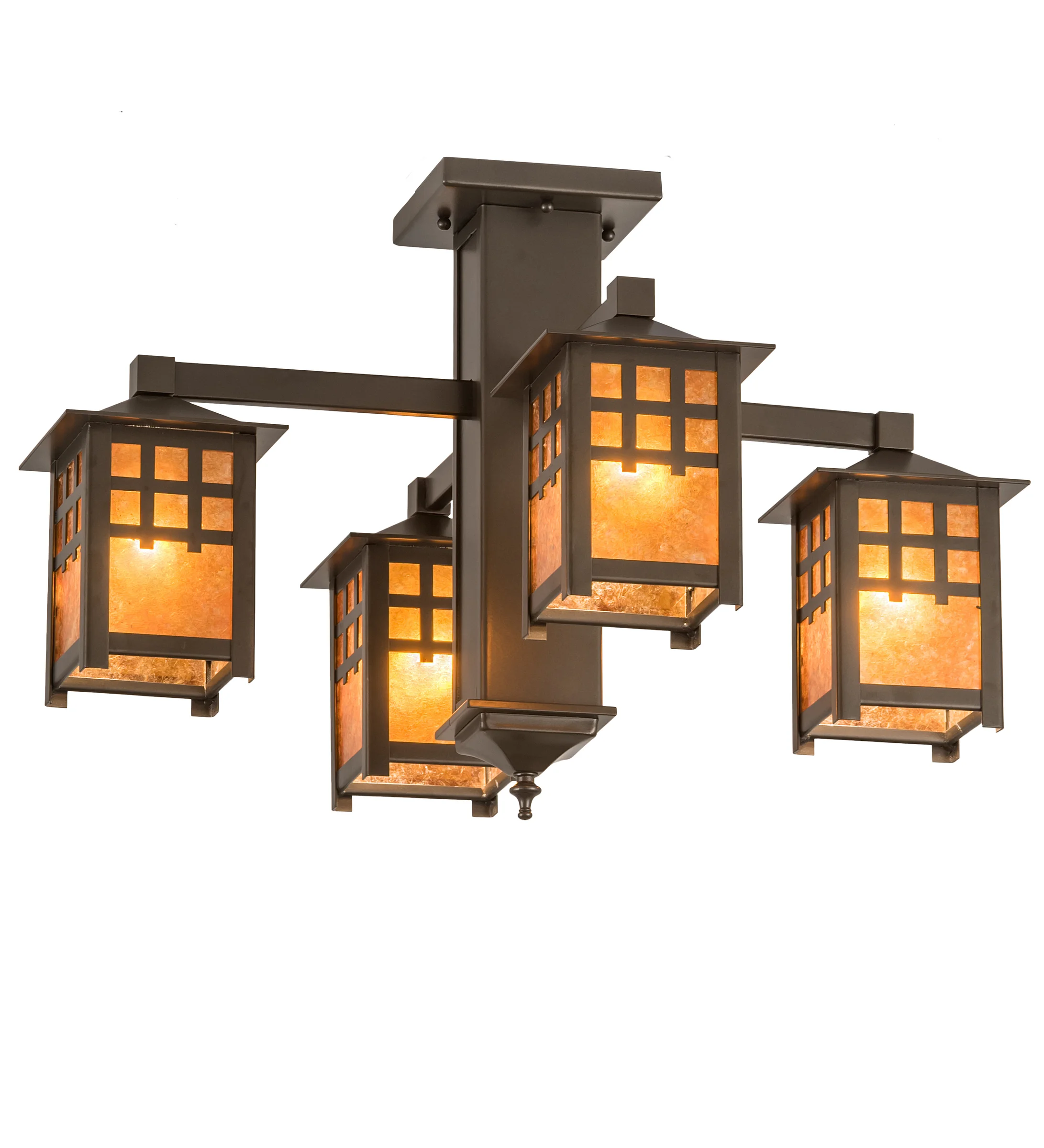 Seneca Four Light Chandelier in Bronze
