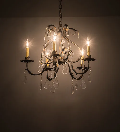 24"W Chantilly 5 LT Chandelier