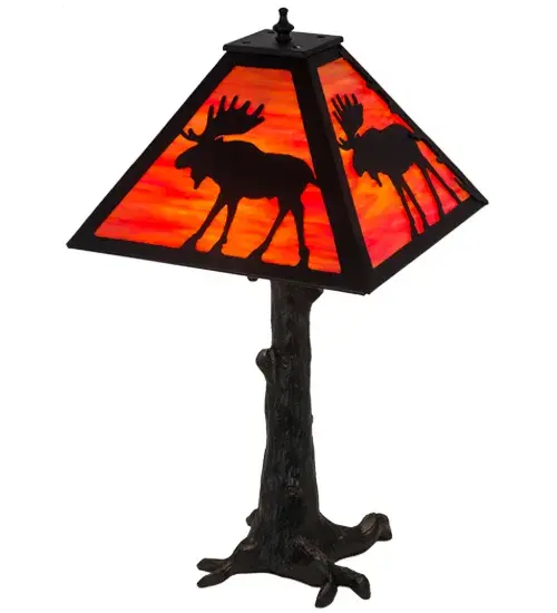 24"H Lone Moose Table Lamp - Image 2