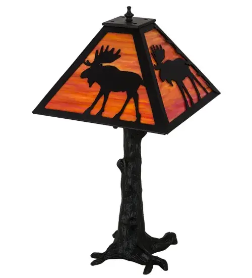 24"H Lone Moose Table Lamp - Image 3