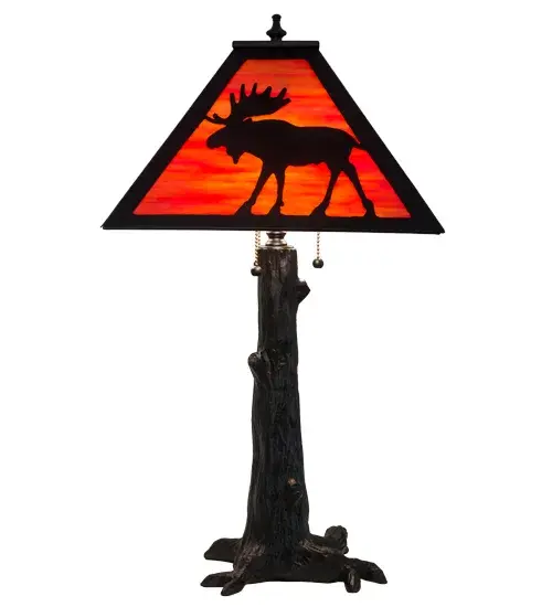 24"H Lone Moose Table Lamp - Image 5