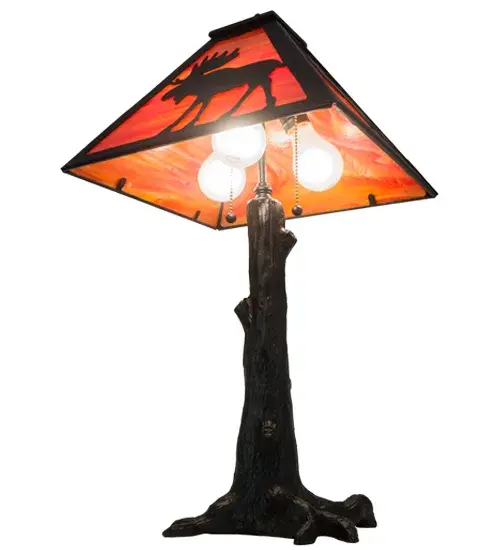24"H Lone Moose Table Lamp - Image 6
