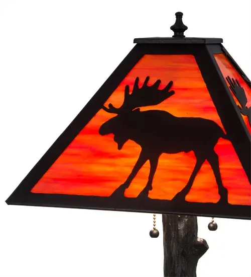 24"H Lone Moose Table Lamp - Image 7