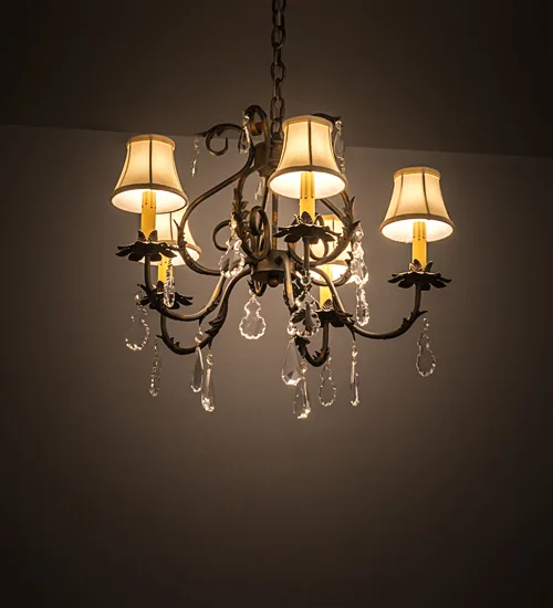 25"W Chantilly 5 LT Chandelier