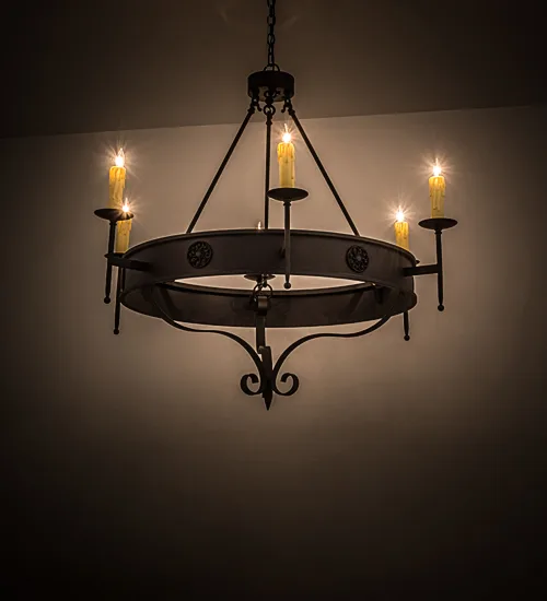 48"W Lorenzo 6 LT Chandelier