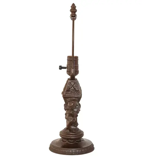 8.5" High Cherubs With Lantern Base - Image 2