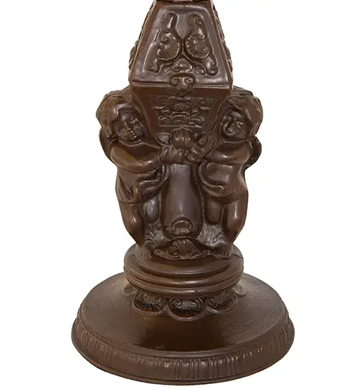 8.5" High Cherubs With Lantern Base - Image 3