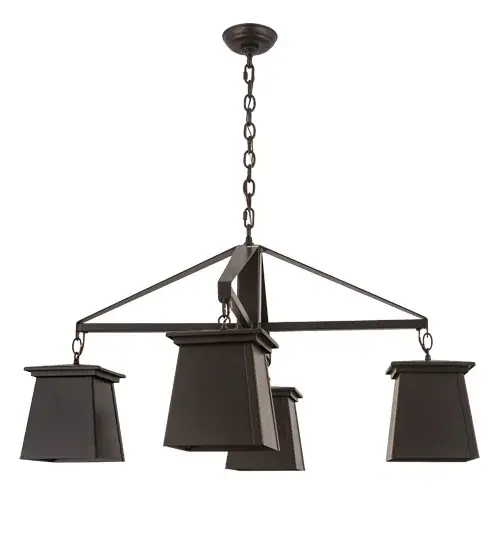 41"W Mission Midnight 4 LT Chandelier - Image 3