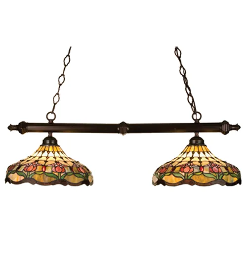 37"L Colonial Tulip 2 LT Island Pendant