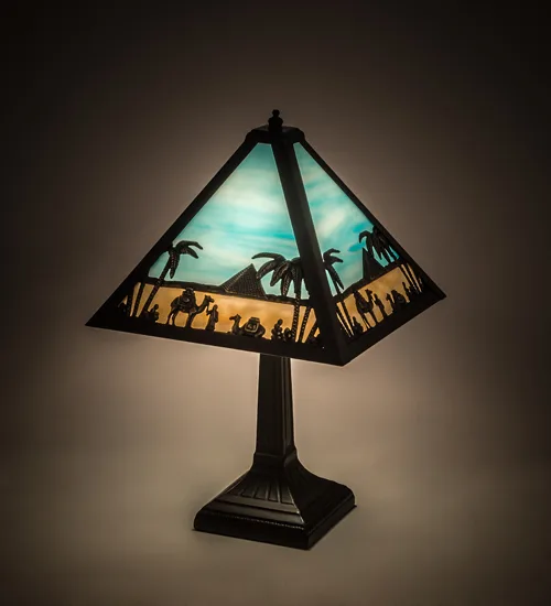 16" High Camel Mission Accent Lamp