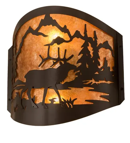 The Meyda Tiffany - Elk At Lake by Meyda Lighting - Image 2