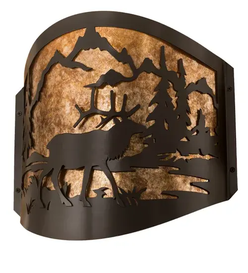 The Meyda Tiffany - Elk At Lake by Meyda Lighting - Image 3