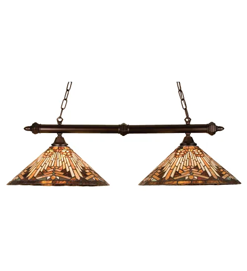 40" Long Nuevo Mission 2 Light Island Pendant