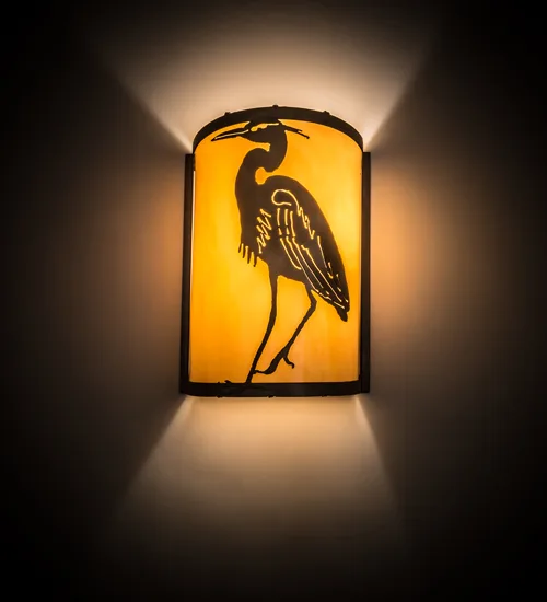 8"W Heron Wall Sconce