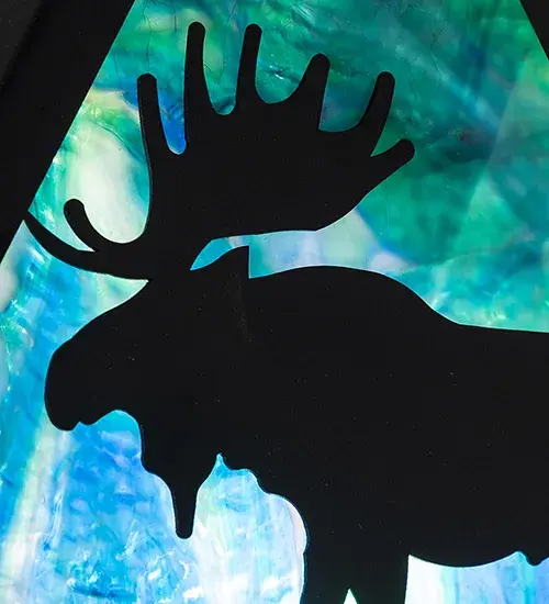 13" Square Lone Moose Pendant - Image 8