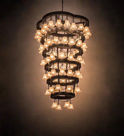 60"W Cretella 72 LT Six Tier Chandelier