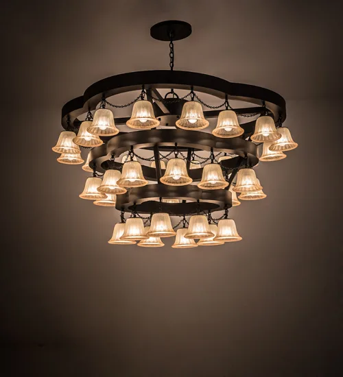 60"W Cretella 36 LT Three Tier Chandelier